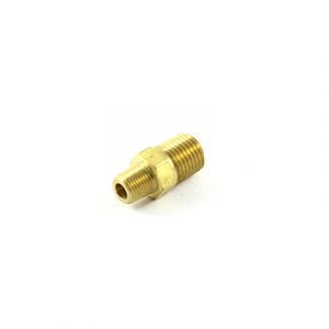 Hex Nipple Brass 1/4" MPT x 1/8" MPT
