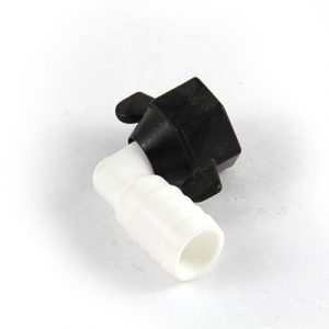 Elbow Hose Barb Swivel Wingnut 1/2" FPT x 3/8" HB